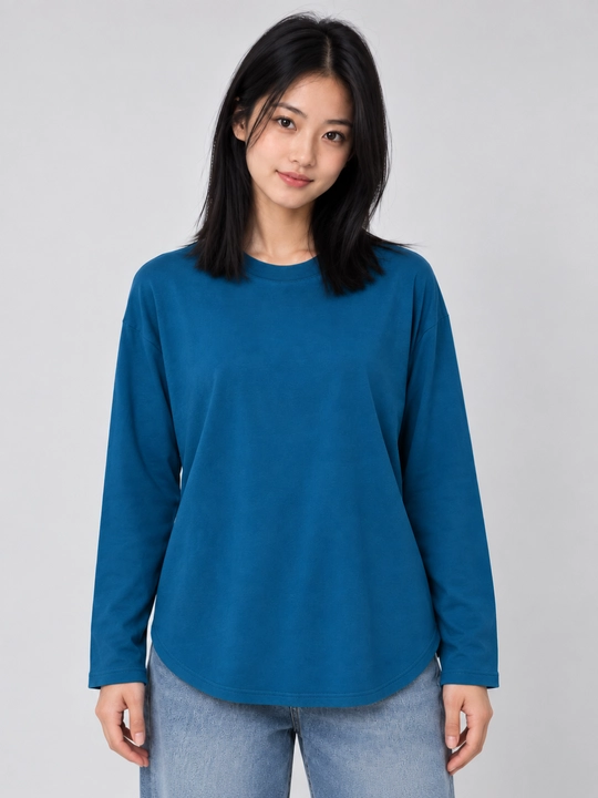 Лонгслив женский Oversize Basic с длинным рукавом - 
