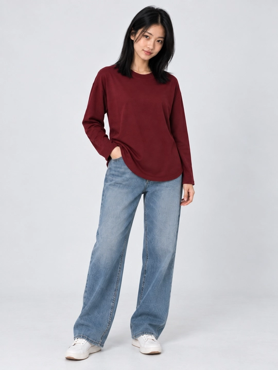 Лонгслив женский Oversize Basic с длинным рукавом