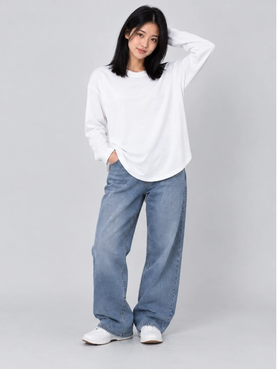 Лонгслив женский Oversize Basic с длинным рукавом