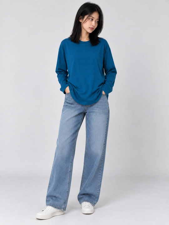 Лонгслив женский Oversize Basic с длинным рукавом