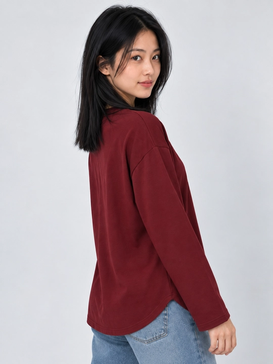 Лонгслив женский Oversize Basic с длинным рукавом