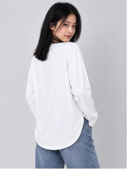 Лонгслив женский Oversize Basic с длинным рукавом