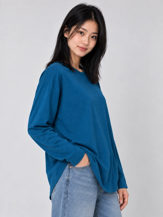 Лонгслив женский Oversize Basic с длинным рукавом