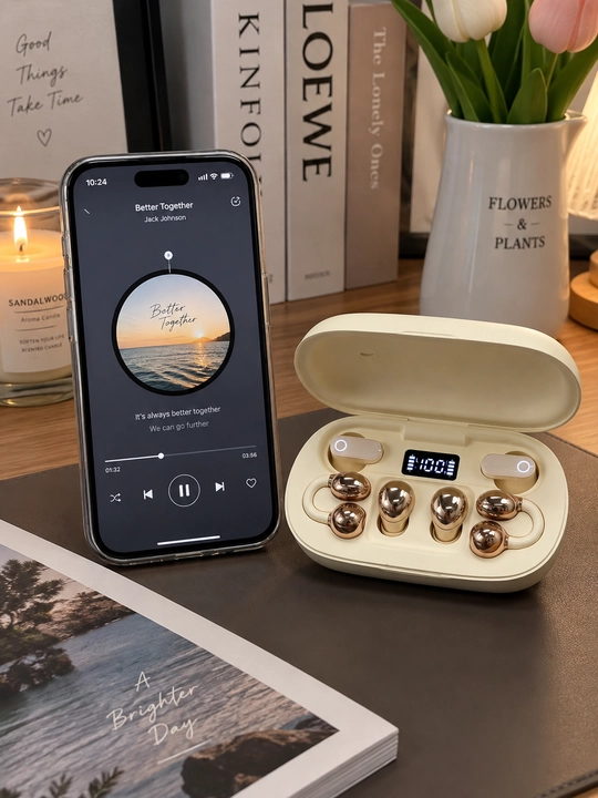 6 dona simsiz Bluetooth quloqchin, zaryadlash qutisi va displey bilan