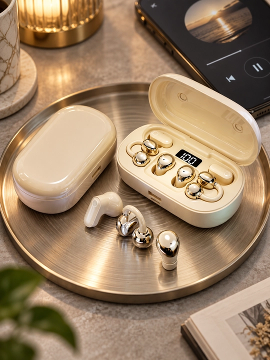 6 dona simsiz Bluetooth quloqchin, zaryadlash qutisi va displey bilan
