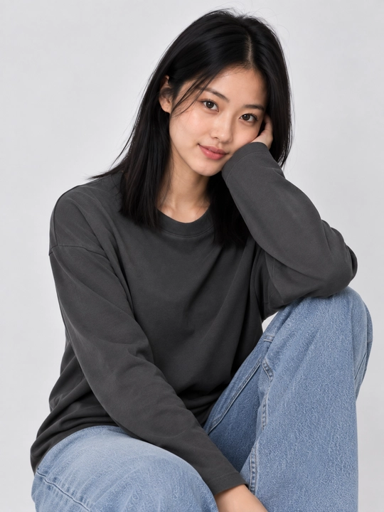 Лонгслив женский Oversize Basic с длинным рукавом
