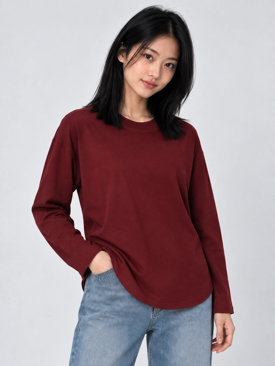 Лонгслив женский Oversize Basic с длинным рукавом