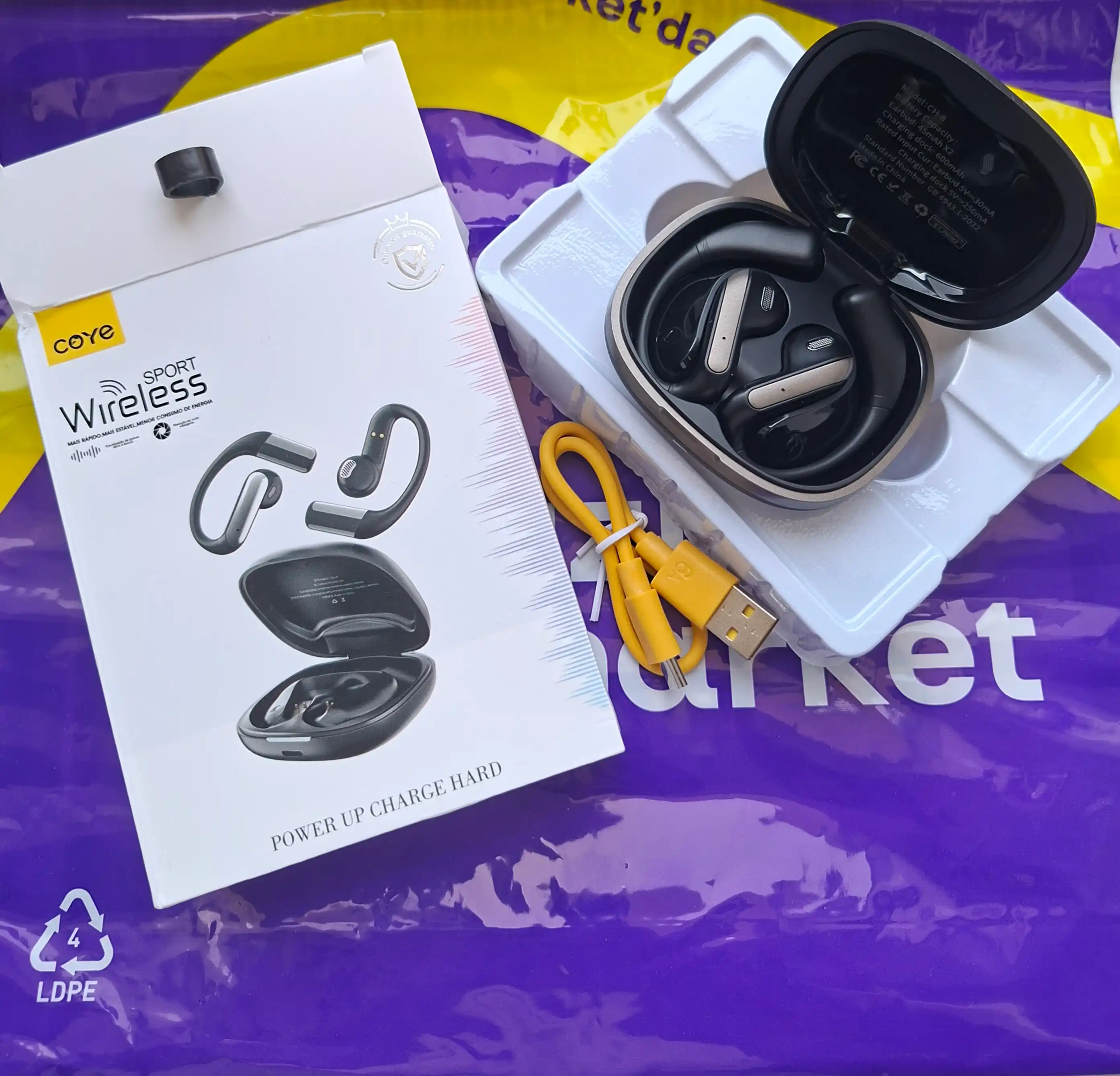 Simsiz quloqchinlar Bluetooth 70 soat ish vaqti mikrofon sensorli suvdan himoyalangan IPX