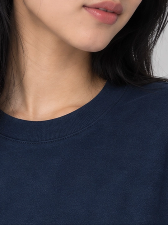 Ayollar uchun Oversize Basic bir rangli svitshot