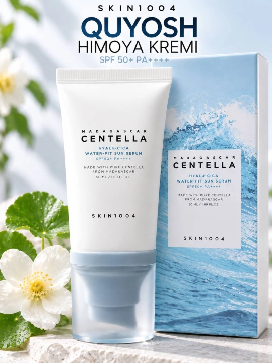 Quyoshdan krem SKIN1004 Madagascar Centella Hyalu-Cica Water-Fit SPF50/PA++++, 50 ml - 