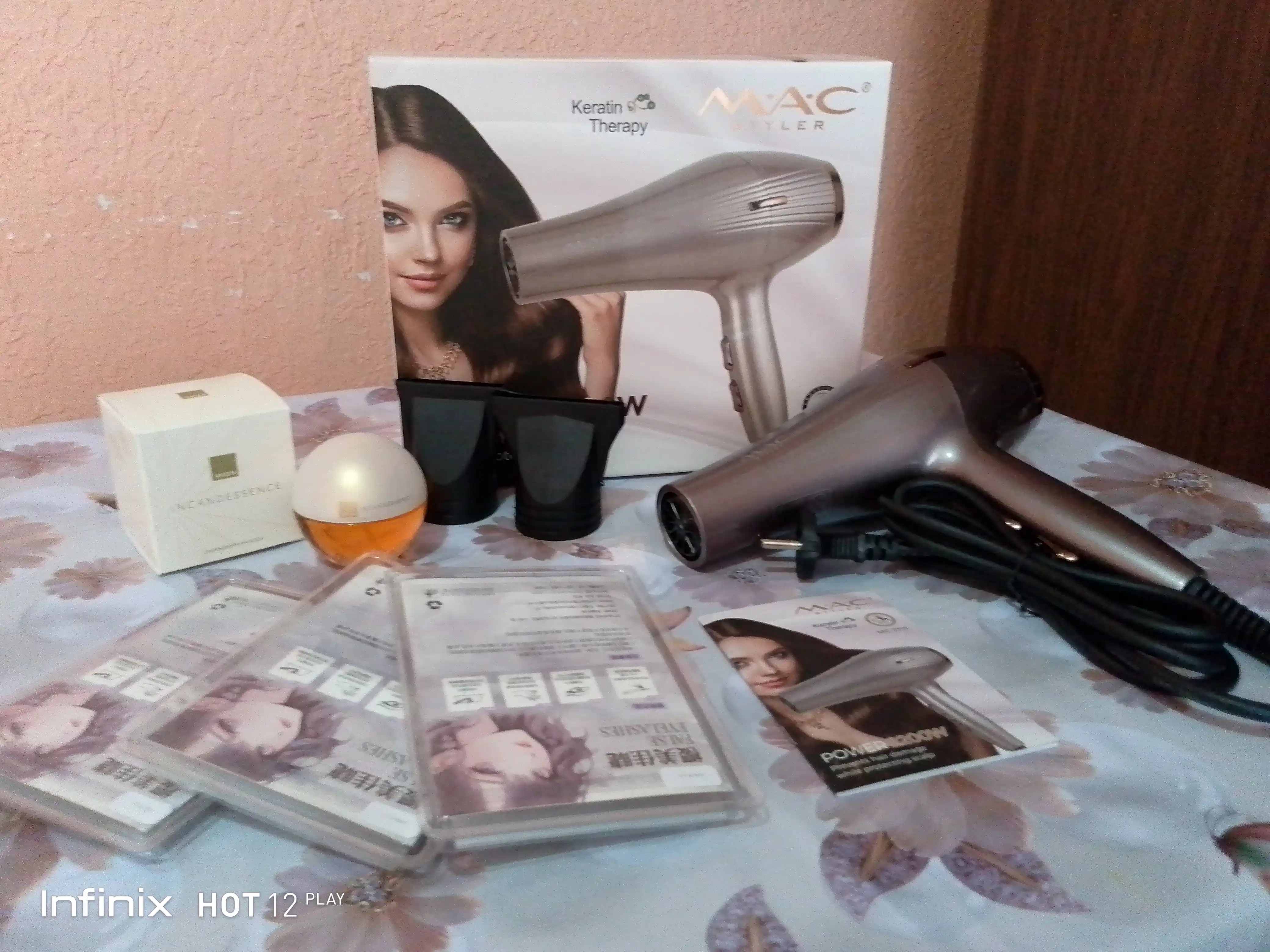 Фен для волос MAC Styler, профессиональный фен 2200W, 3 режима, 2 насадки