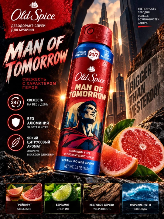 Old Spice Дезодорант-спрей для мужчин, 144 г - 