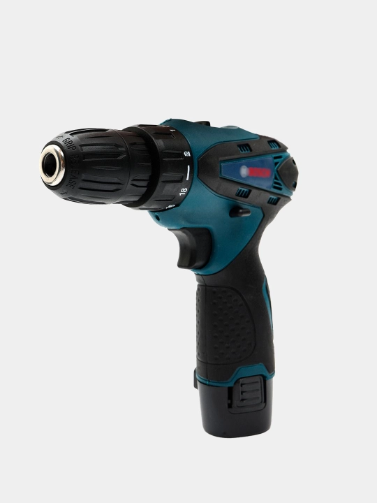 Makita 12V akkumulyatorli drel-shurupovyort, 2 ta AKB, 800 W, 1300 ob/min, 8 ta nasadka - 