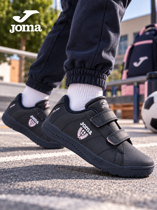 Joma W.Play Jr 25 bolalar krossovkasi, yopishqoq tasmali, to‘q ko‘k