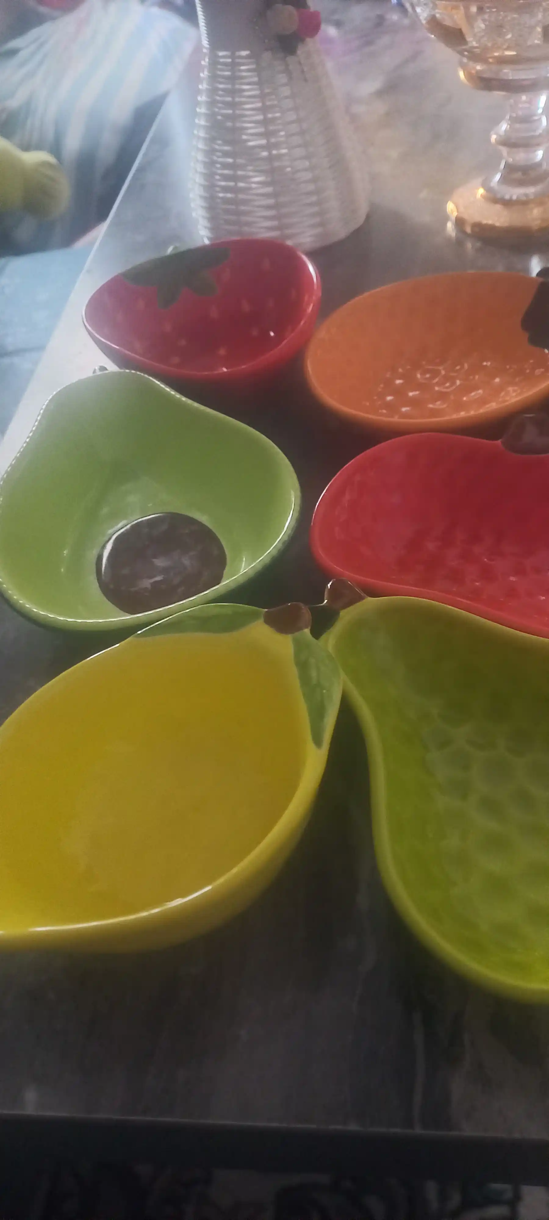 Seramika sosli qayiqlar "Limon", 2 dona