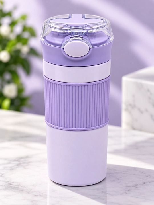 Issiq va sovuq ichimliklar uchun mo‘ljallangan 400 ml li, naychali termos, zanglamaydigan po‘latdan yasalgan termokrujka - 