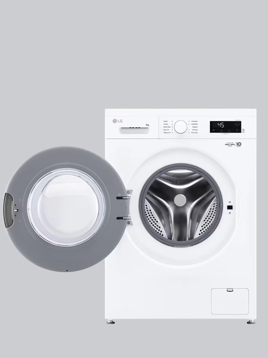 Kir yuvish mashinasi LG F2Y1TYPQ5 8 kg, Inverter Direct Drive, 6 Motion, Smart Diagnosis