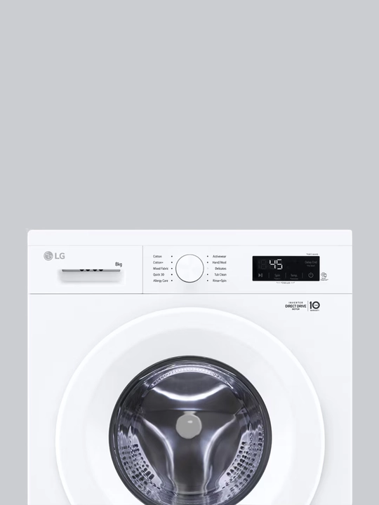 Kir yuvish mashinasi LG F2Y1TYPQ5 8 kg, Inverter Direct Drive, 6 Motion, Smart Diagnosis