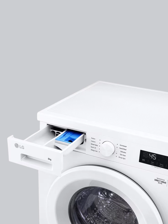 Kir yuvish mashinasi LG F2Y1TYPQ5 8 kg, Inverter Direct Drive, 6 Motion, Smart Diagnosis
