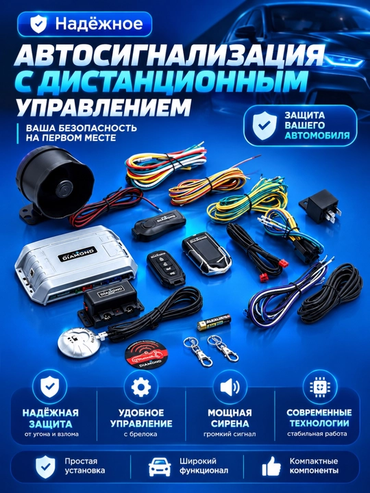 Пульт автомобильной сигнализации DIAMOND 906