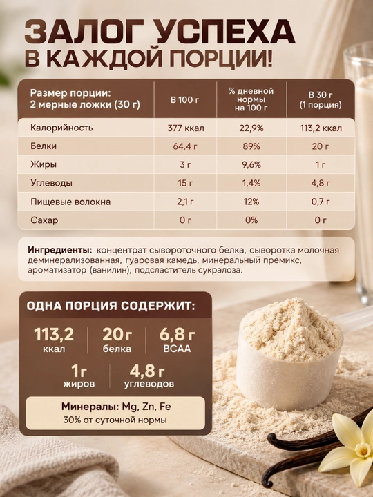 Protein Whey zardobli, Soul Way, Halal, ozish uchun sport ozuqasi