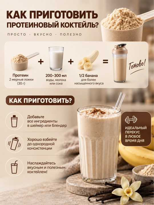 Protein Whey zardobli, Soul Way, Halal, ozish uchun sport ozuqasi