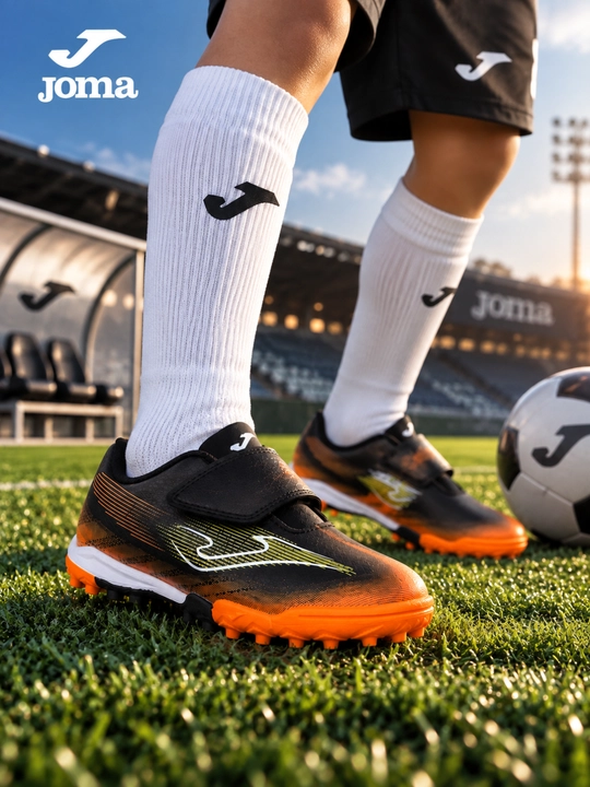 Joma Supercopa Jr TF bolalar futbol sorokonojkasi, qora-to‘q sariq