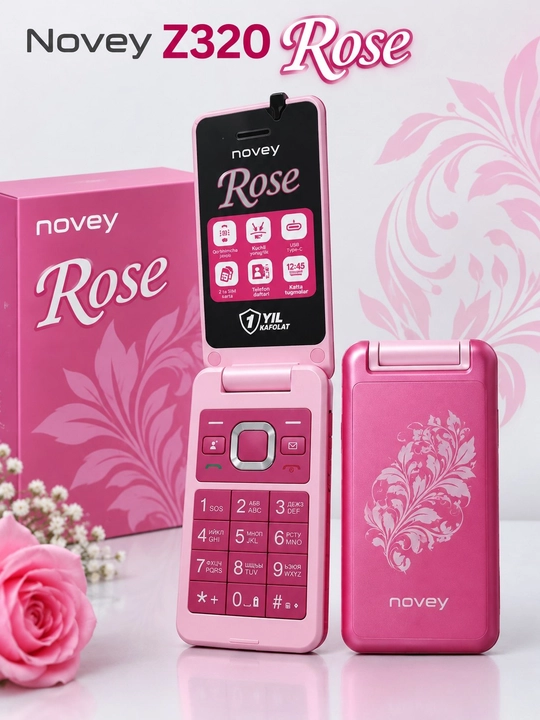 Телефон Novey Z320 Rose Barbie специально для девочек и женщин