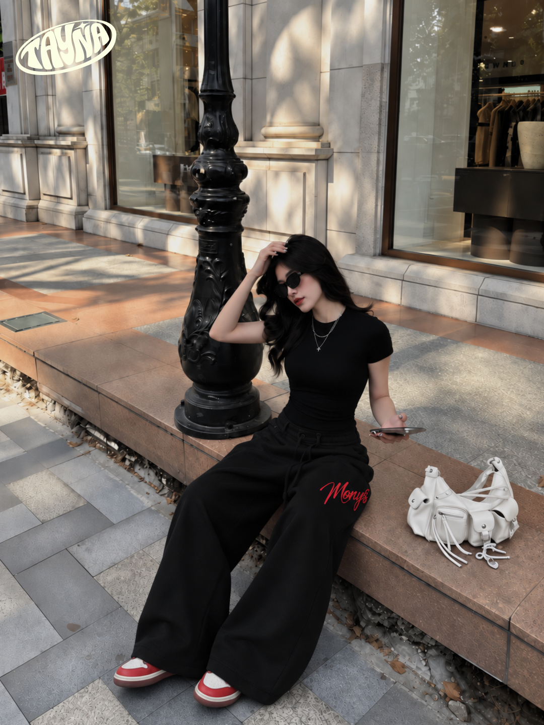 TAYNA Ayollar uchun oversayz shimlar, jogger shim ayollarga, keng sport shim baggy jogger