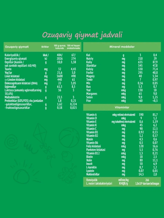 Bolalar uchun quruq sutli aralashma Nestogen 2, 300 gr