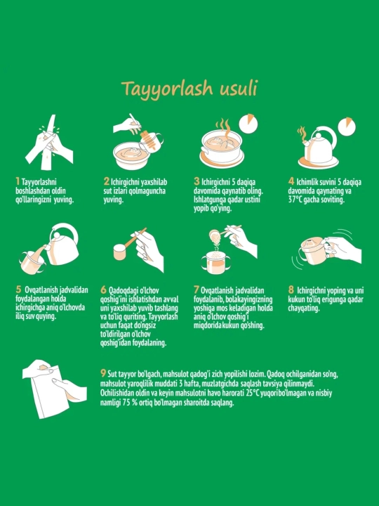 Quruq sut aralashmasi Nestogen 4, prebiyotiklar va laktobakteriyalar bilan, 18+ oy, 900 gr