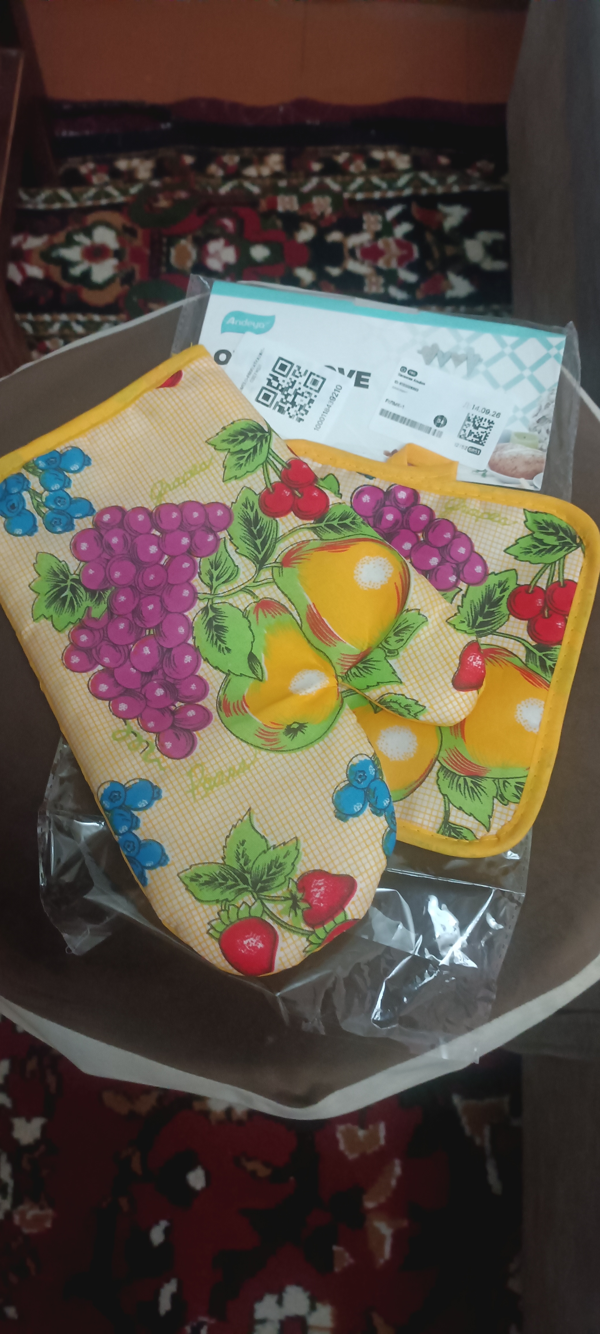 Кухонные прихватки, прихватки для кухни, набор прихваток, прихватки 2 штуки, рукавица