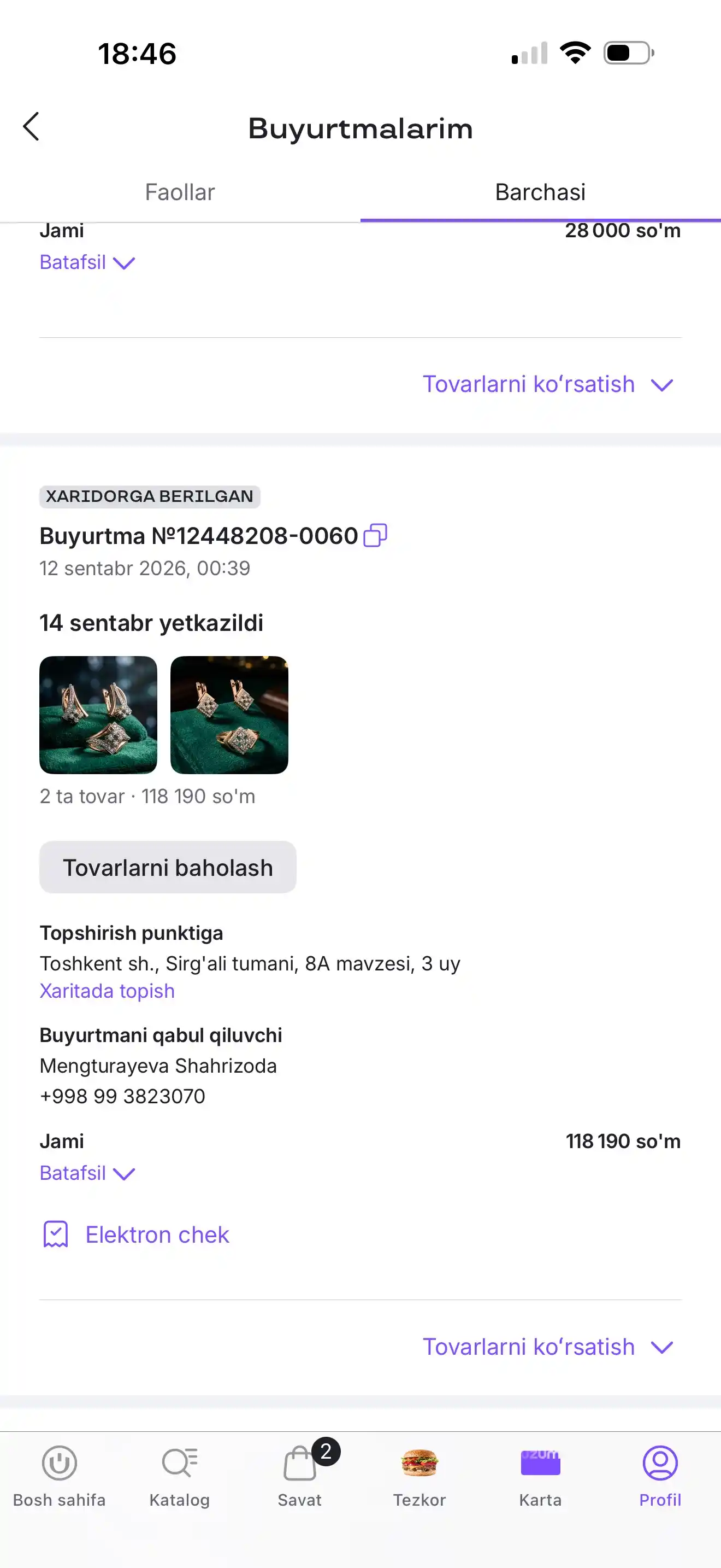 Xuping Stainless Steel taqinchoqlar to'plami: ziraklar va uzuk sovg‘a qutisida