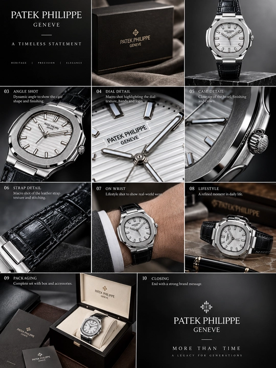 Erkaklar qo‘l soati Patek Philippe, klassik, charm remishokli, oq siferblat