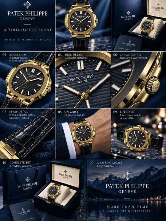 Мужские наручные часы Patek Philippe, классические, кожаный ремешок, белый циферблат