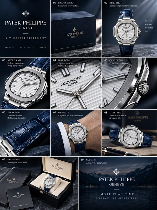 Erkaklar qo‘l soati Patek Philippe, klassik, charm remishokli, oq siferblat