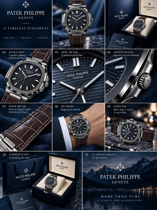 Мужские наручные часы Patek Philippe, классические, кожаный ремешок, белый циферблат