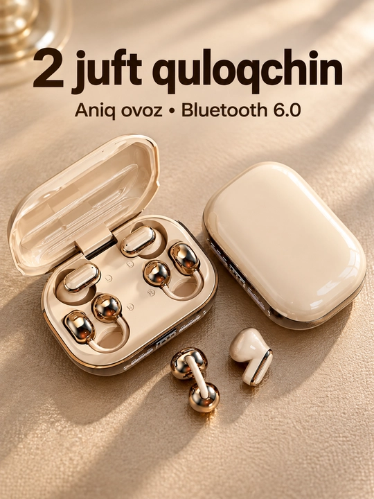 Simsiz TWS Bluetooth quloqchinlar to‘plami, zaryadlash qutisi va raqamli displey bilan