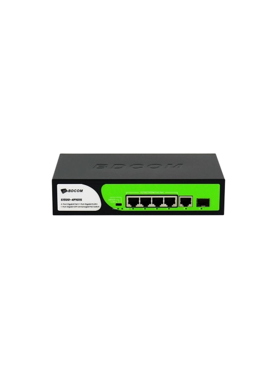 Коммутатор BDCOM S1500, Gigabit PoE, RJ45 и SFP, неуправляемый - 