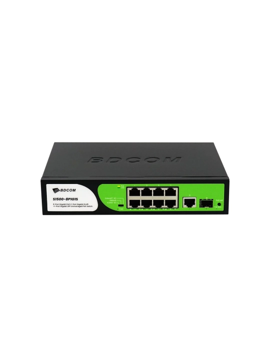 Коммутатор BDCOM S1500, Gigabit PoE, RJ45 и SFP, неуправляемый