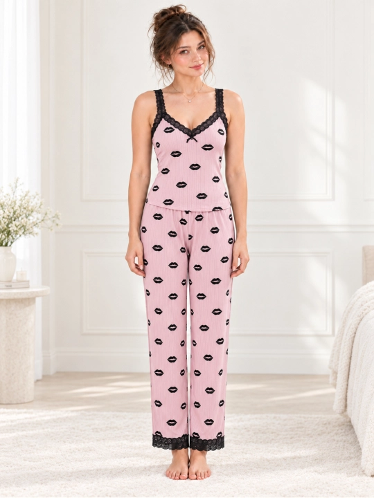 Ayollar uchun pijama to‘plami, mayka va shim
