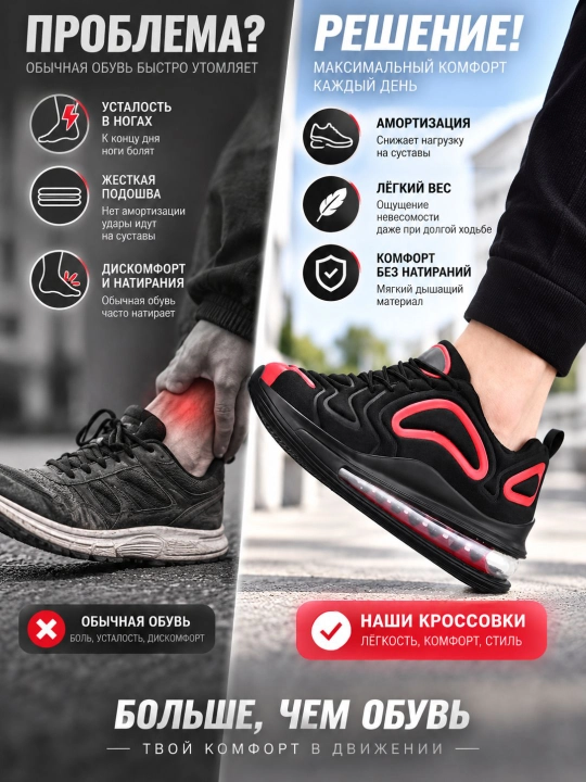 Erkaklar krossovkasi, sport oyoq kiyimi, kundalik krossovka, qora va oq, 40–44