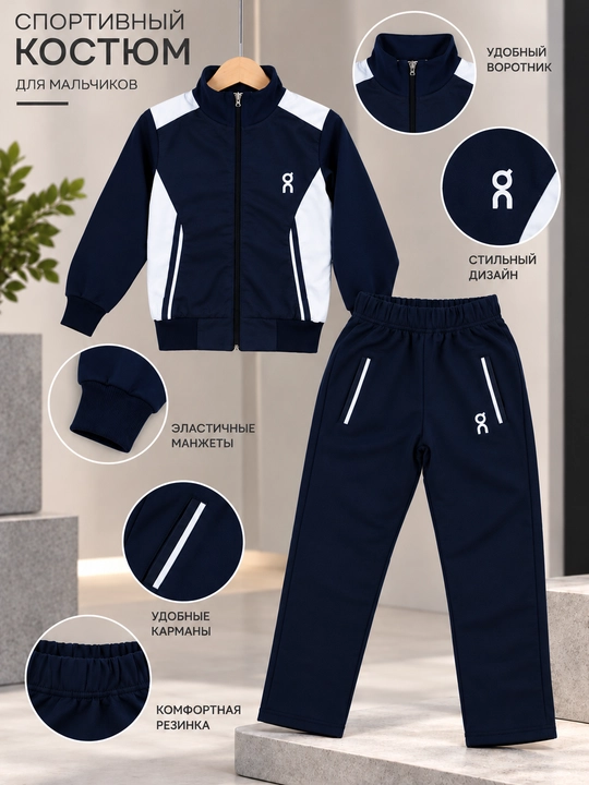 Oʻgʻil bolalar uchun sport kiyimlari – bolalar sport kostyumi (6-13 yosh)