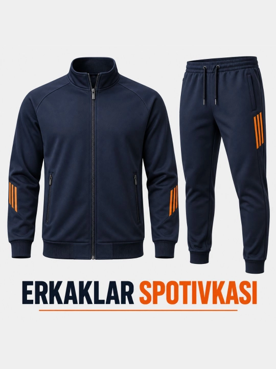 Erkaklar sport kostyumi, sportivka, ikki qismli to'plam