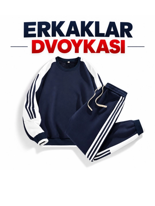 Erkaklar sport kostyumi, sportivka, ikki qismli to'plam