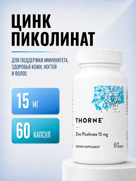 Rux Pikolinat, 15 mg, Thorne, 60 ta kapsula - 