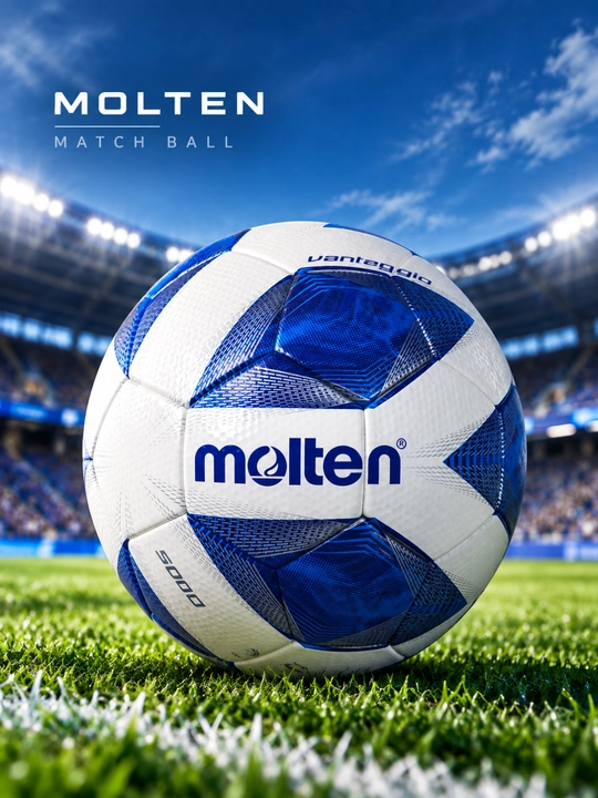 Футбольный мяч Molten – Для тренировок и игр, синий дизайн - 
