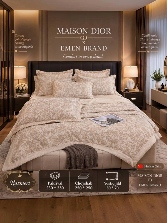 Emen Brand va Maison Dior’dan mayin pastel ranglardagi choyshablar to‘plami - 