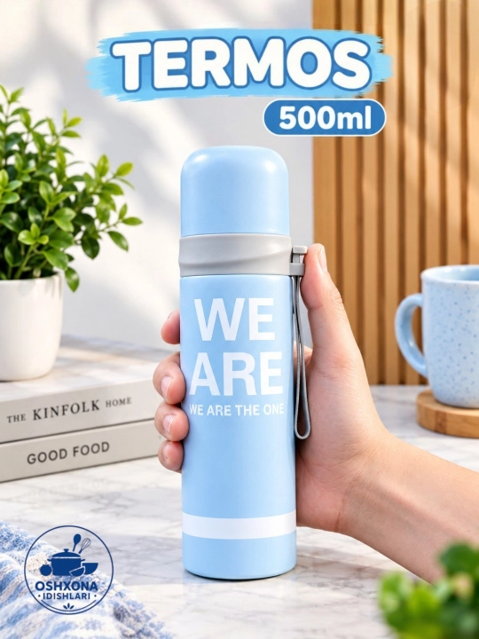 Termos 0,5 l, vacuum termos, issiq va sovuq saqlaydigan termos, vakuum termiz