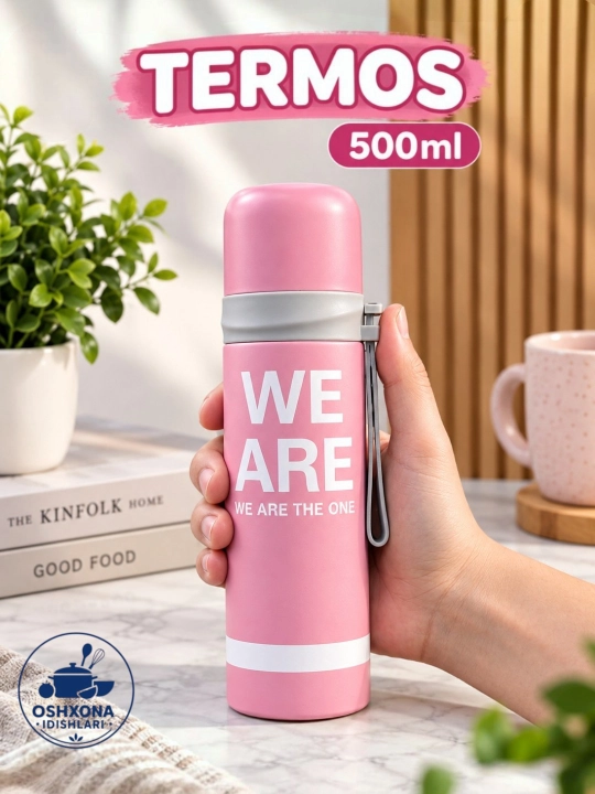Termos 0,5 l, vacuum termos, issiq va sovuq saqlaydigan termos, vakuum termiz